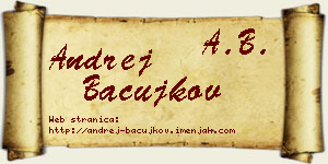 Andrej Bačujkov vizit kartica